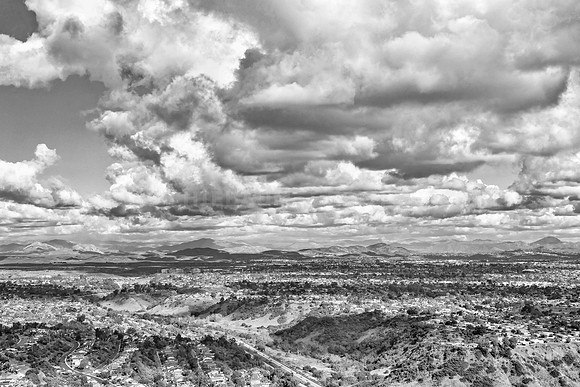 Eastern San Diego view from Mount Soledad, California