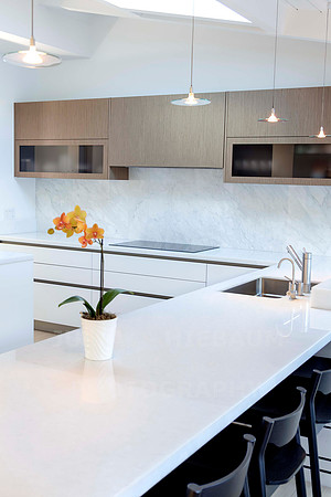 Modern kitchen white countertops