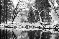 Reflected Winter Scenery in Yosemite, California