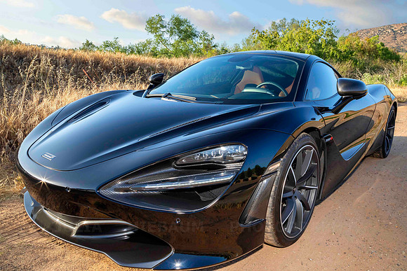 A Black McLaren 720S