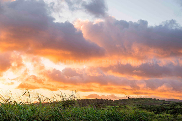 Scenic sunset in Poipu, Kauai island