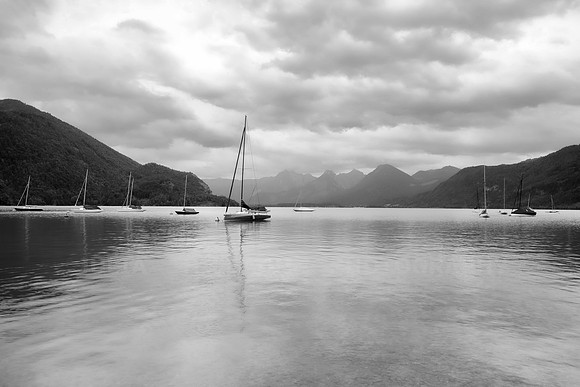 Sailboats in Mondsee, Austria