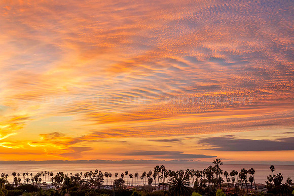 Golden hour over La Jolla Shores beach, California
