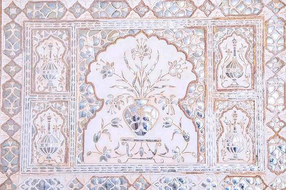 The Hall of mirrors inside Amber Fort In Jaipur, India