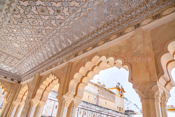 Sheesh Mahal archway in Jaipur, India