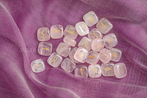 Rose quartz runes