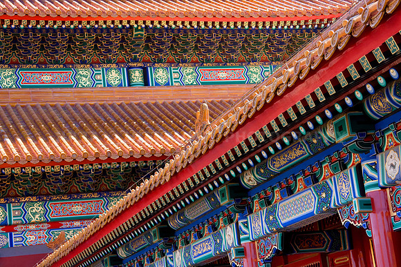 Facade Painting inside Beijing's Forbidden City