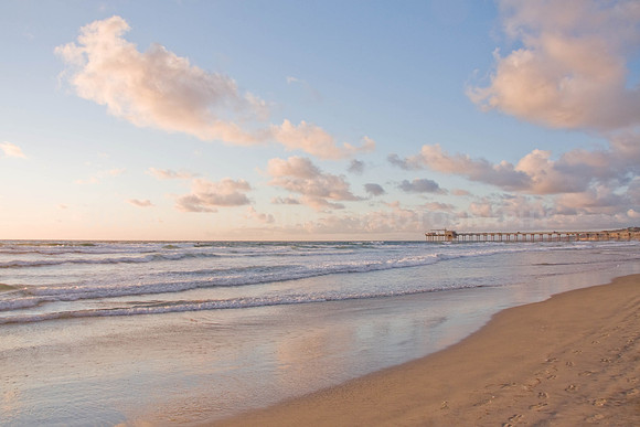 La Jolla Shores Beach at Sunset, California