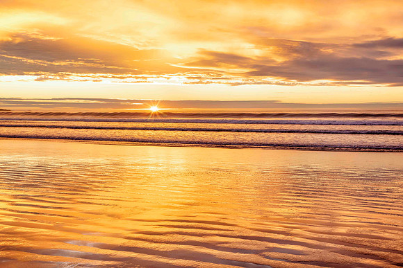 Evening glow at La Jolla Shores each, California