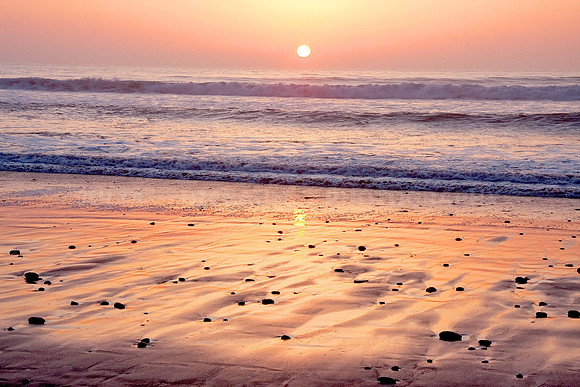 Sunset over Torrey Pines Beach, La Jolla, California